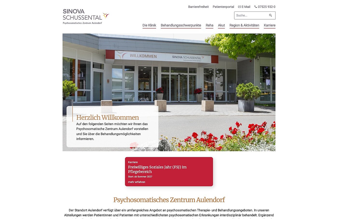 Screenshot SINOVA Schussental